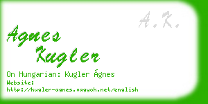 agnes kugler business card